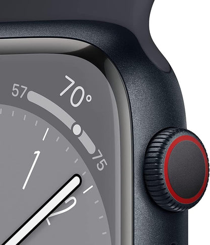 Apple Watch Series 8 (2022) 45mm GPS + Cellular - Midnight Aluminum Case Midnight Sport Band (Refurbished)