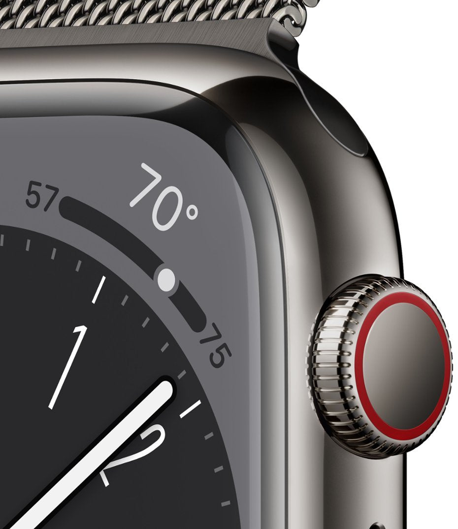 Apple Watch Series 8 (GPS+LTE) 45MM Graphite Stainless Steel Case Milanese Loop (Refurbished)