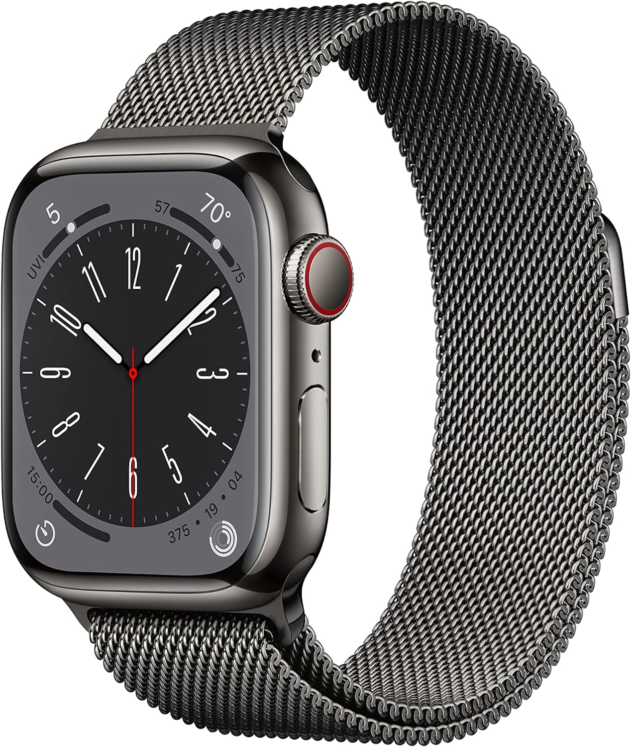 Apple Watch Series 8 (GPS+LTE) 41MM Graphite Stainless Steel Case Milanese Loop (Used)