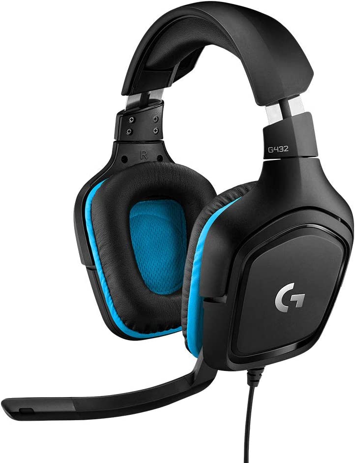 Logitech G432 Wired DTS Headphone:X 2.0 Surround Sound Gaming Headset for PC - Black (Refurbished)