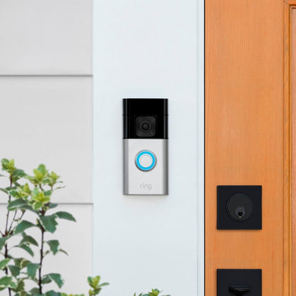Ring Battery Doorbell Plus Smart Doorbell w/Head to Toe View - Satin Nickel (Refurbished)