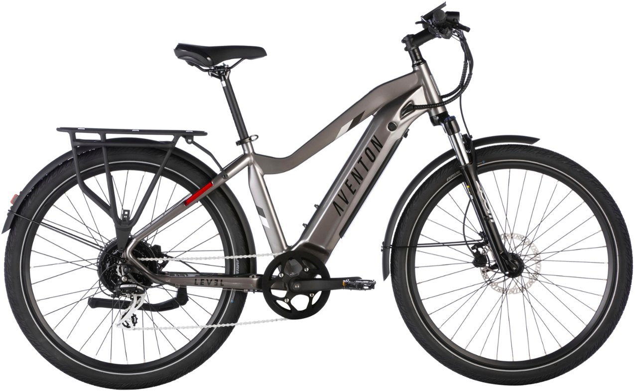Aventon Level.2 Commuter Step-Over eBike w/ up to 60 miles Range - Clay Grey (Refurbished)