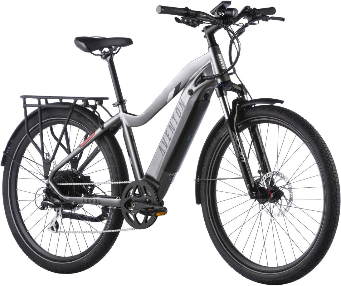 Aventon Level.2 Commuter Step-Over eBike w/ up to 60 miles Range - Clay Grey (Refurbished)