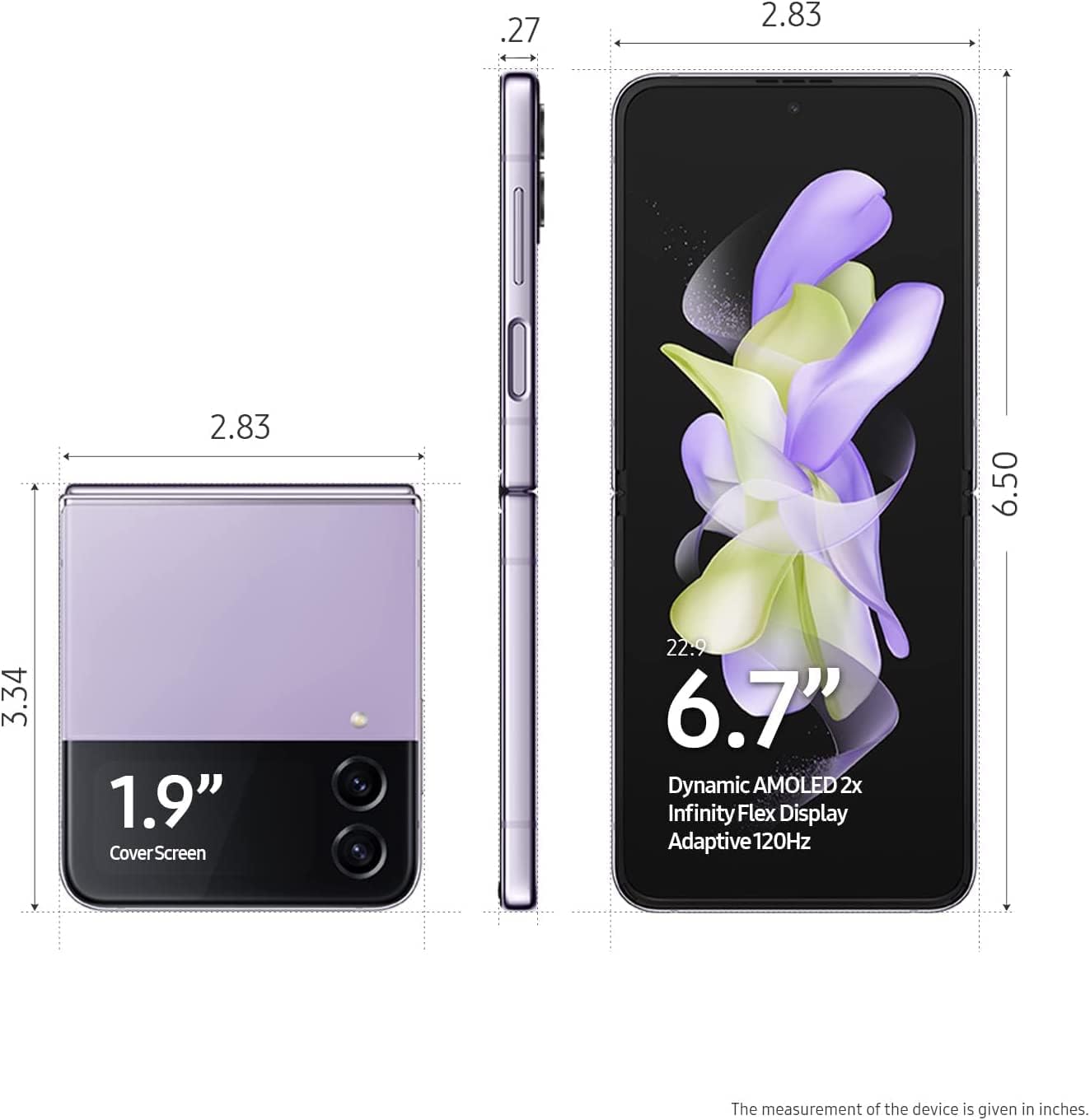 Samsung Galaxy Z Flip4 256GB (Unlocked) - Bora Purple (Refurbished)
