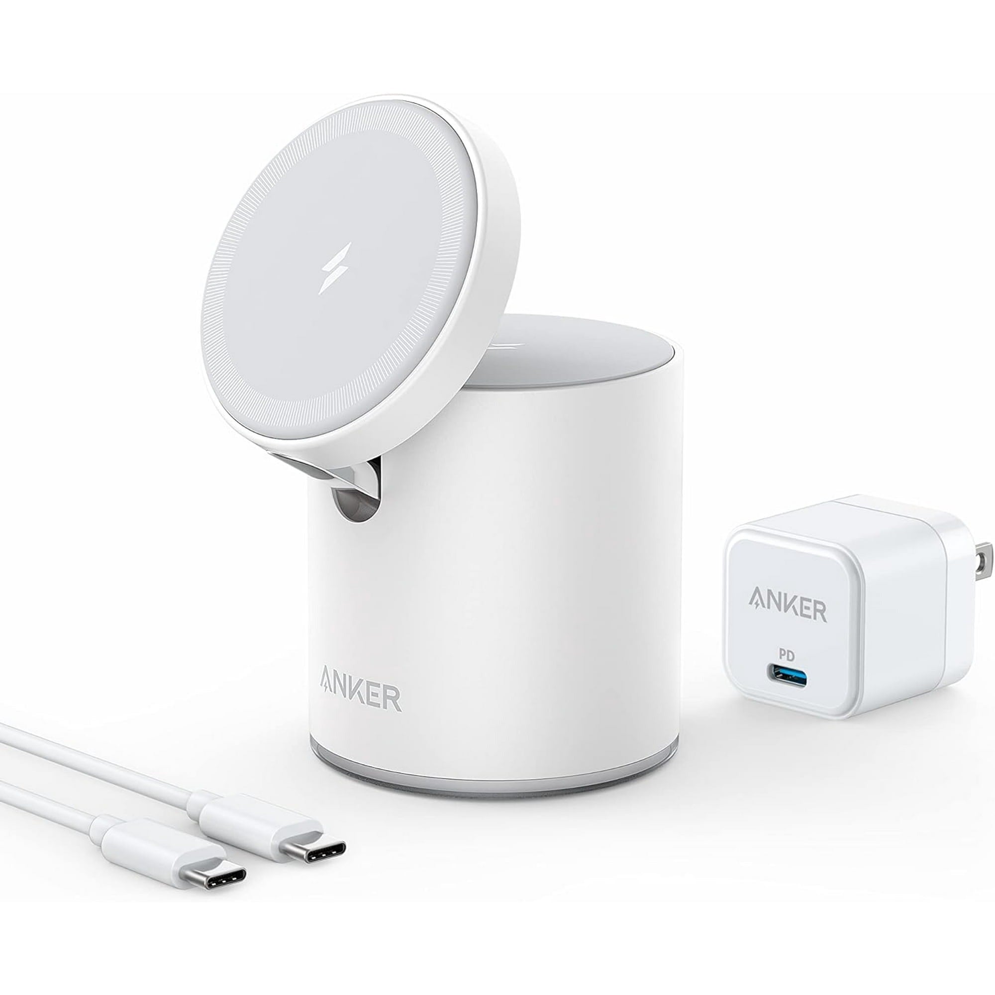 Anker 623 MagGo 2-in-1 Magnetic Wireless Charger & Mount - White (Refurbished)