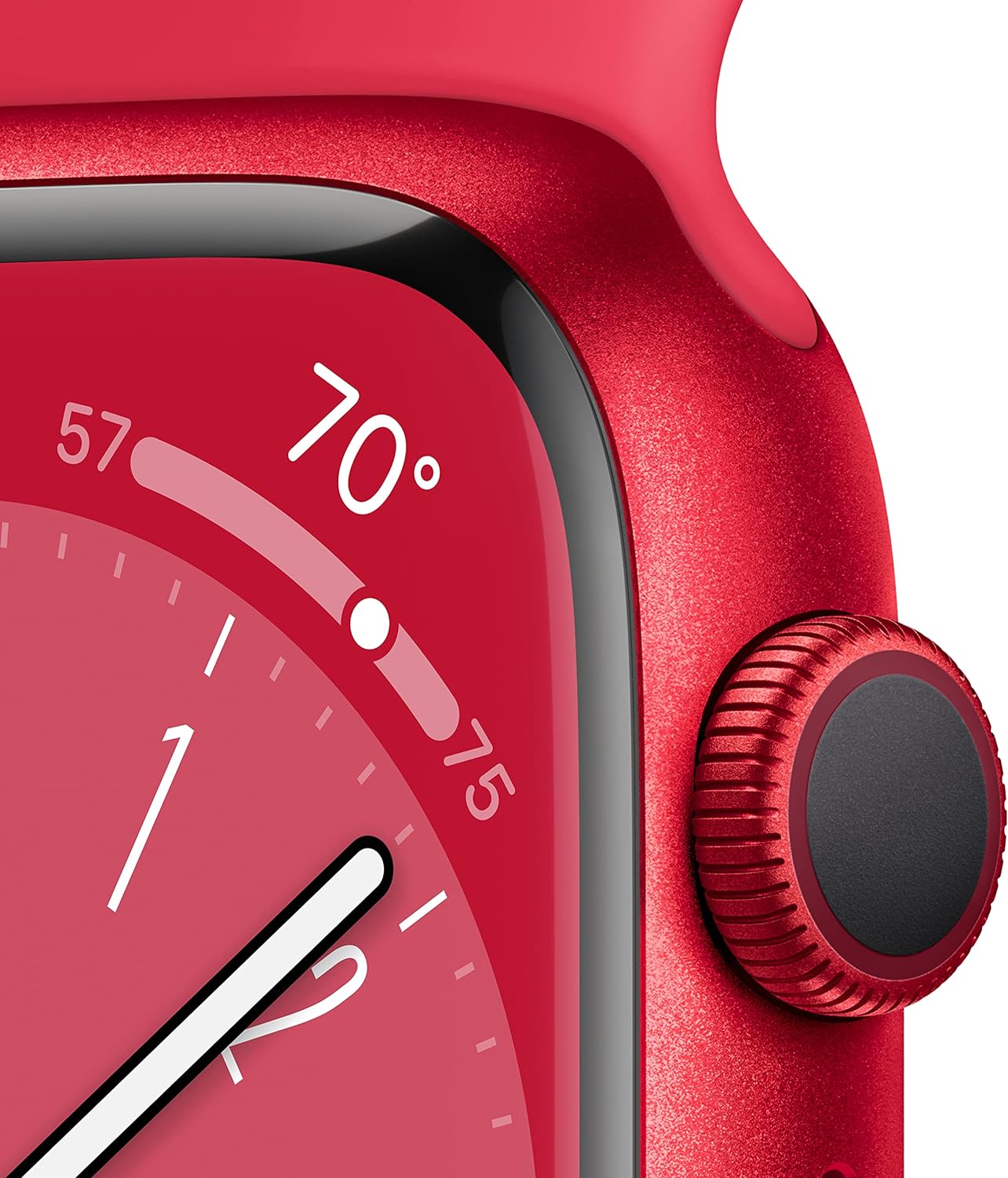 Apple Watch Series 8 (GPS) 41MM (Product)RED Aluminum Case (Product)RED Sport Band (Renewed)