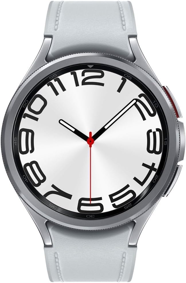 Samsung Galaxy Watch 6 Classic 47mm (Bluetooth) Silver Hybrid Eco-Leather Band (Pre-Owned)