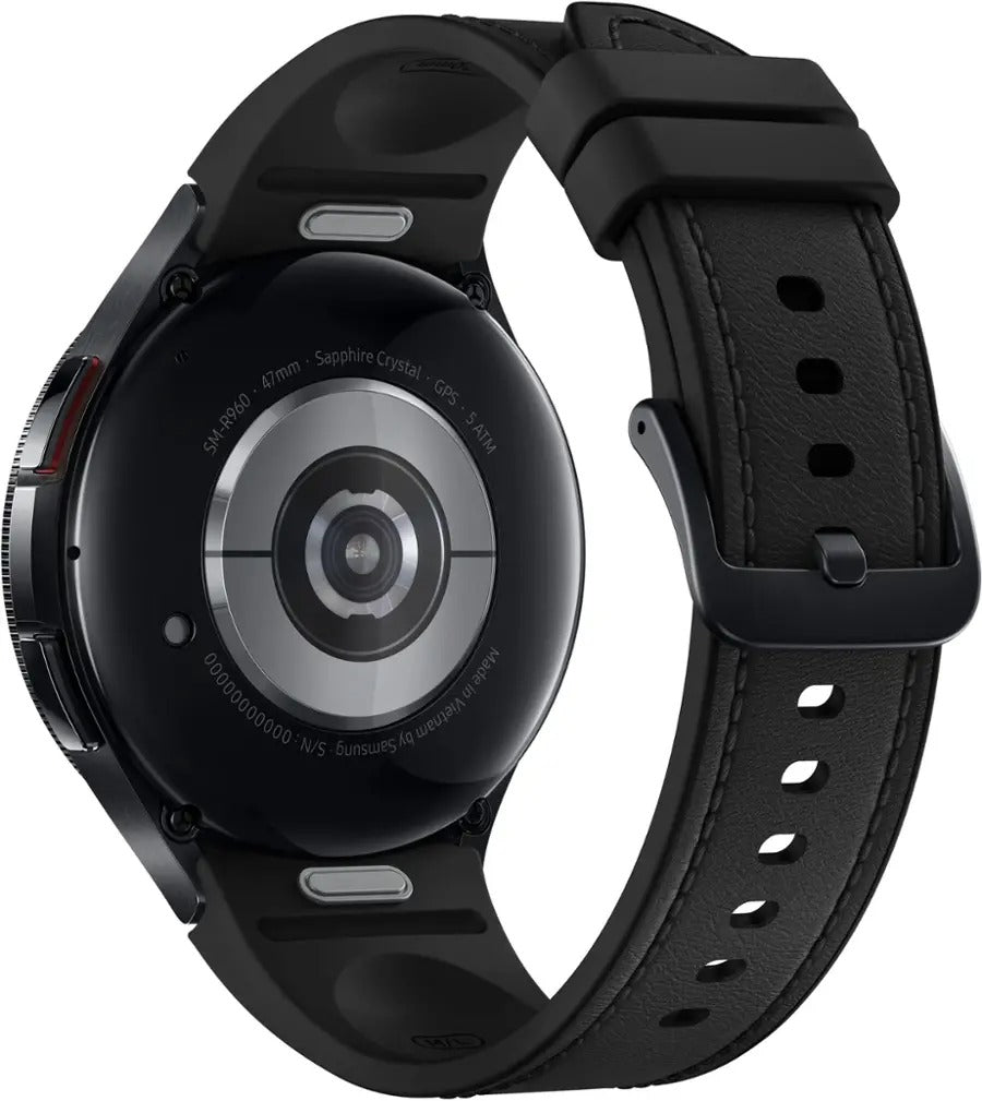 Samsung Galaxy Watch 6 Classic 47mm (Bluetooth) Black Hybrid Eco-Leather Band (Used)