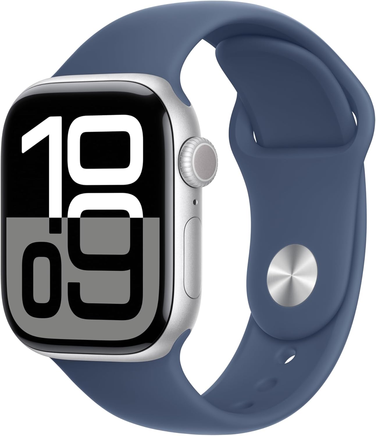 Apple Watch Series 10 (GPS) 42MM Silver Aluminum Case Denim Sport Band (Used)