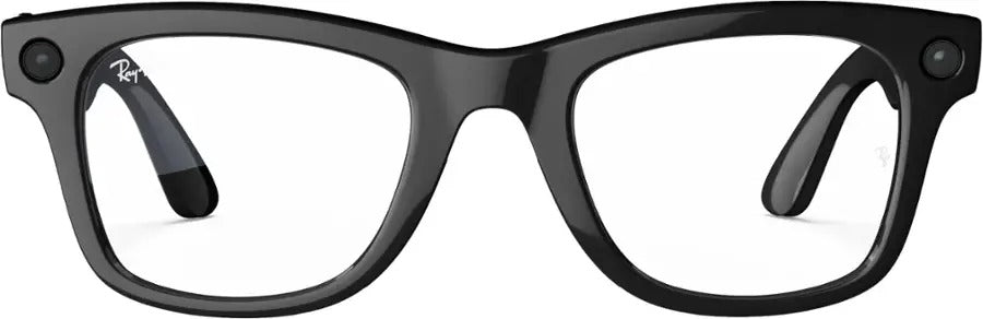 Ray-Ban Meta Wayfarer Meta Shiny Black AI Regular Glasses with Clear Lenses (Refurbished)