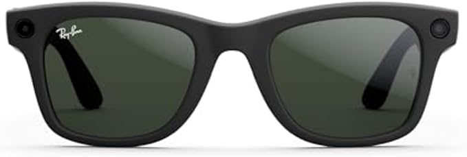 Ray-Ban Meta Wayfarer Matte Black AI Large Glasses with Gradient Graphite (Polarized) (Refurbished)