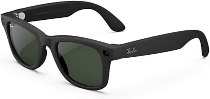 Ray-Ban Meta Wayfarer Matte Black AI Large Glasses with Gradient Graphite (Polarized) (Refurbished)
