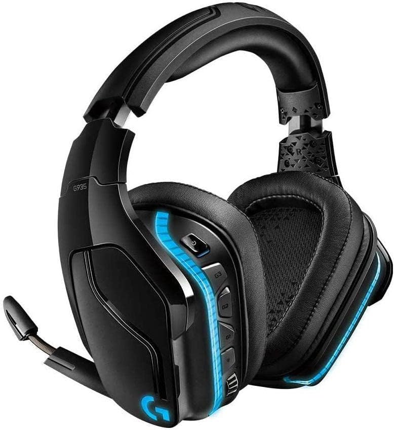 Logitech G935 Wireless DTS:X 7.1 Surround Sound Headset for PC - Black/Blue (Certified Refurbished)