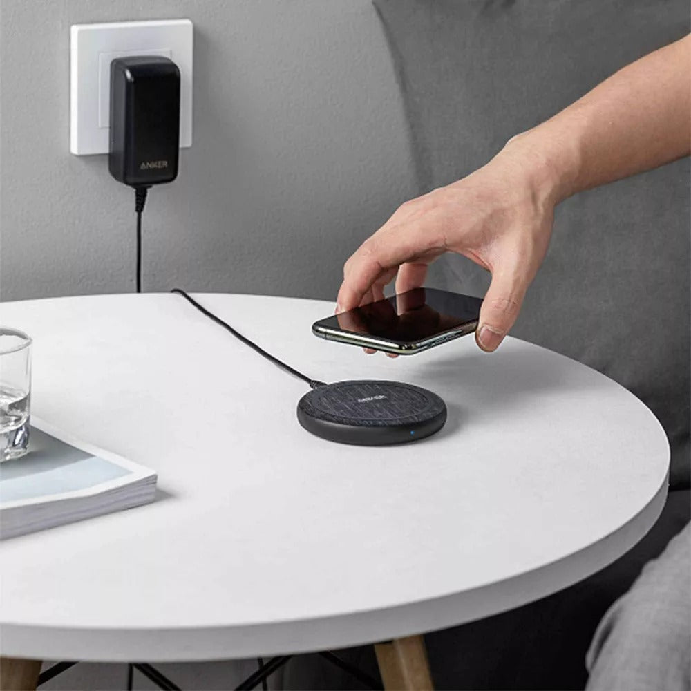 Anker PowerWave II 15W Qi Wireless Charging Pad (w/ Wall Charger) - Black (Refurbished)