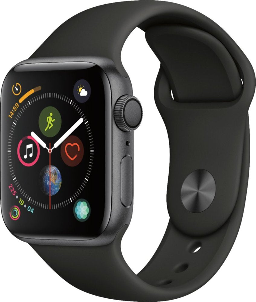 Apple Watch Series 4 GPS w/ 40MM Space Gray Aluminum Case &amp; Black Sport Band (Refurbished)