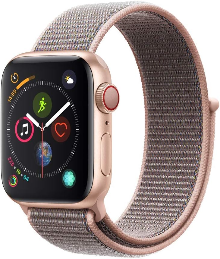 Apple Watch Series 4 (2018) 40mm GPS + Cellular - Gold Aluminum Case &amp; Pink Sand Sport Loop (Refurbished)