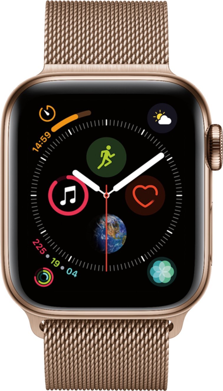 Apple Watch Series 4 (GPS+LTE) 40MM Gold Stainless Steel Case Gold Milanese Loop (Refurbished)