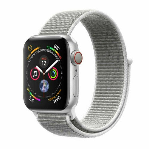 Apple Watch Series 4 (GPS+LTE) 40MM Silver Aluminum Case Seashell Sport Loop (Renewed)