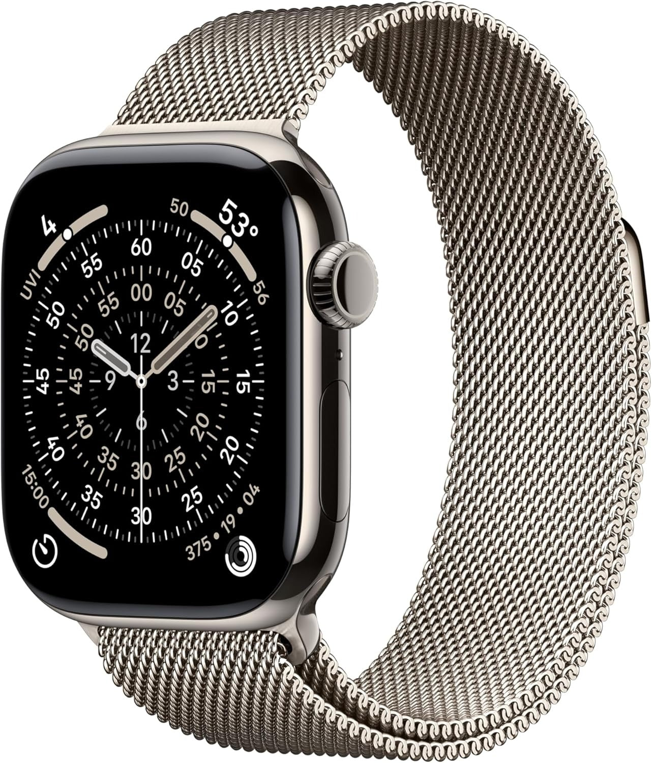 Apple Watch Series 11 (GPS + LTE) 42MM Natural Titanium Case Titanium Milanese Loop (Renewed)