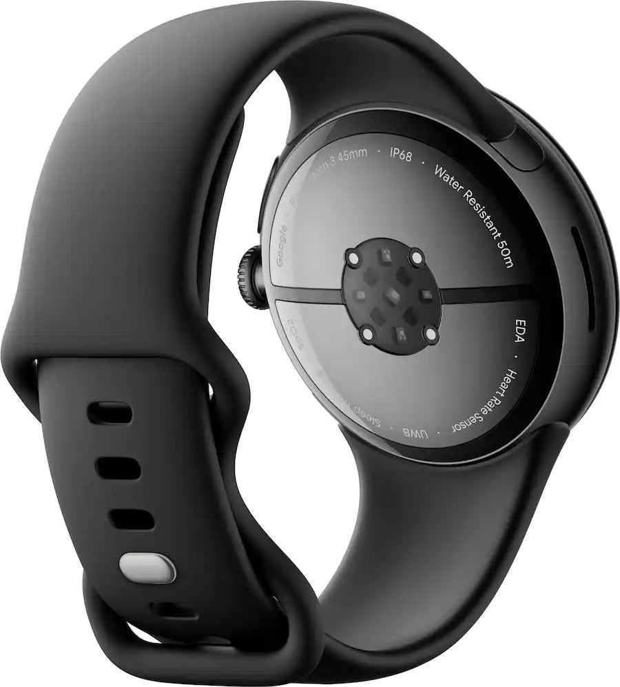 Google Pixel Watch 3 (GPS+LTE) 45MM Matte Black Aluminum Obsidian Active Band (Pre-Owned)