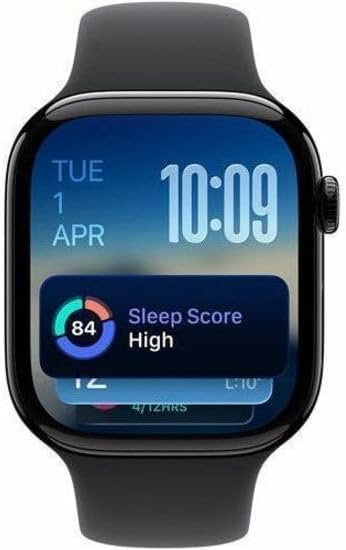 Apple Watch Series 11 (GPS) 42MM Jet Black Aluminum Case Black Sport Band (Renewed)