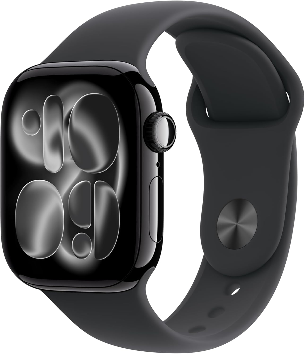 Apple Watch Series 11 (GPS) 42MM Jet Black Aluminum Case Black Sport Band (Renewed)