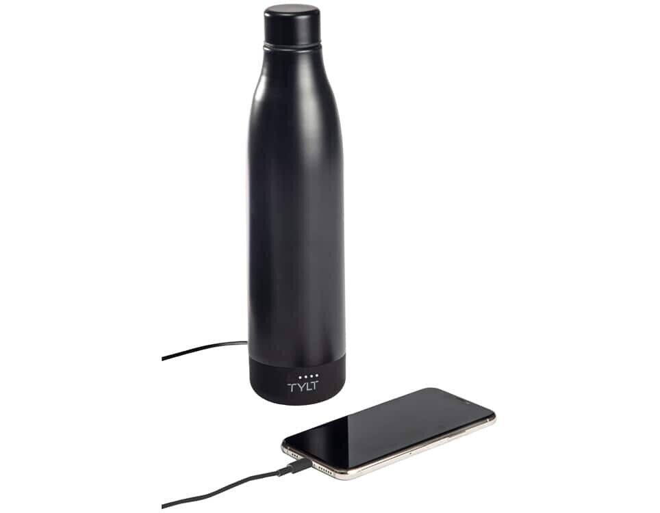 TYLT Allin-One Water Bottle &amp; Portable Power Bank (5700mAh) - Black (New)