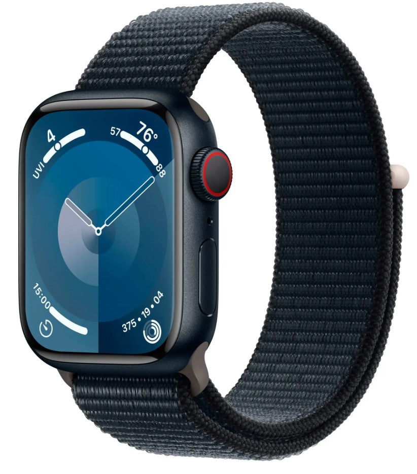 Apple Watch Series 9 (GPS) 41MM Midnight Aluminum Case Midnight Sport Loop (Renewed)