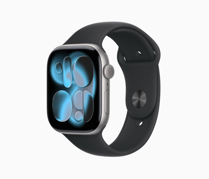 Apple Watch Series 11 (GPS + LTE) 46MM Space Gray Aluminum Case Black Sport Band (Renewed)