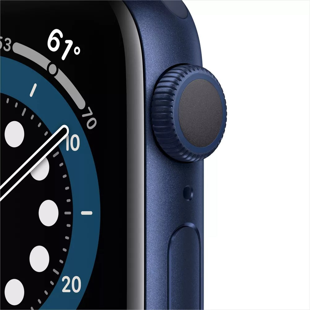 Apple Watch Series 6 40MM (GPS) - Blue Aluminum Case & Deep Navy Sport Band (Renewed)