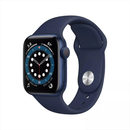Apple Watch Series 6 GPS w/ 40MM Blue Aluminum Case &amp; Deep Navy Sport Band (Used)