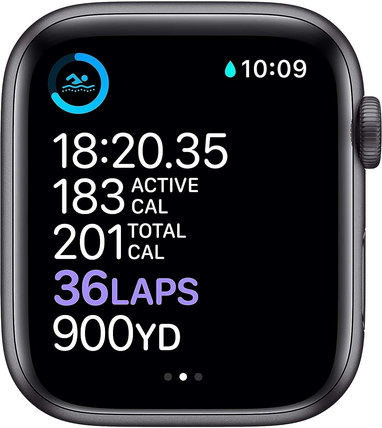 Apple Watch Series 6 (GPS + LTE) 44mm Space Black Titanium Case & Black Sport Band (Renewed)