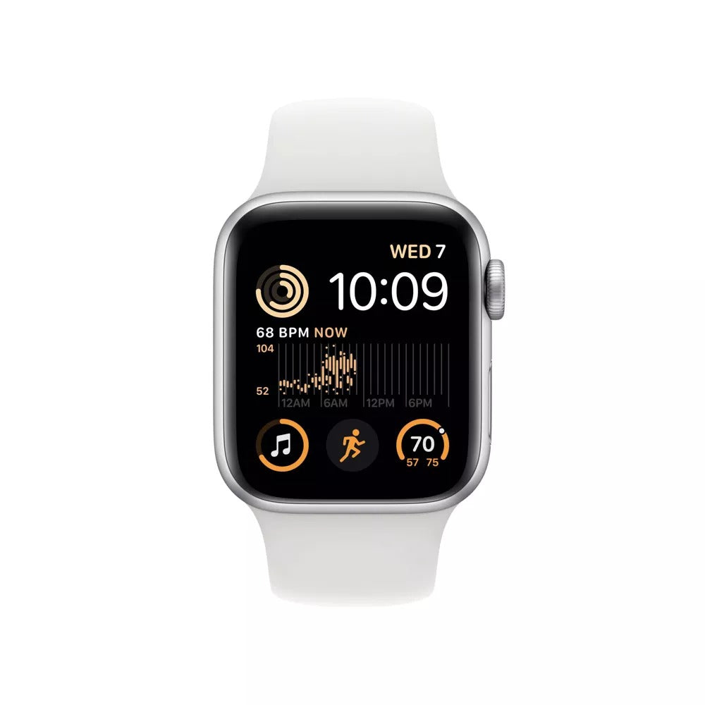 Apple Watch Series 6 (GPS + LTE) 40mm Silver Stainless Steel Case &amp; White Sport Band (Refurbished)
