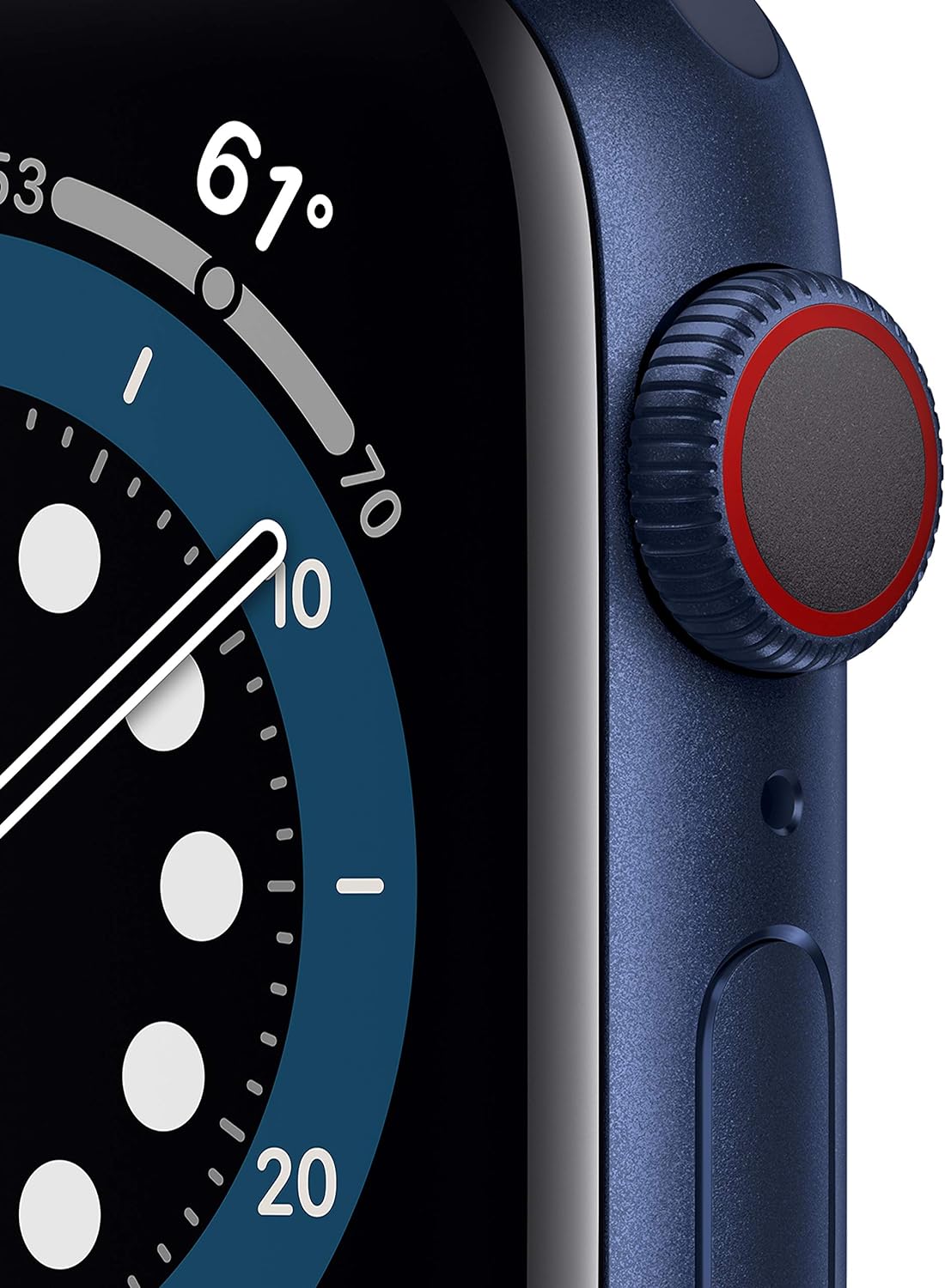 Apple Watch Series 6 GPS + LTE w/40MM - Blue Aluminum Case & Deep Navy Sport Band (Renewed)