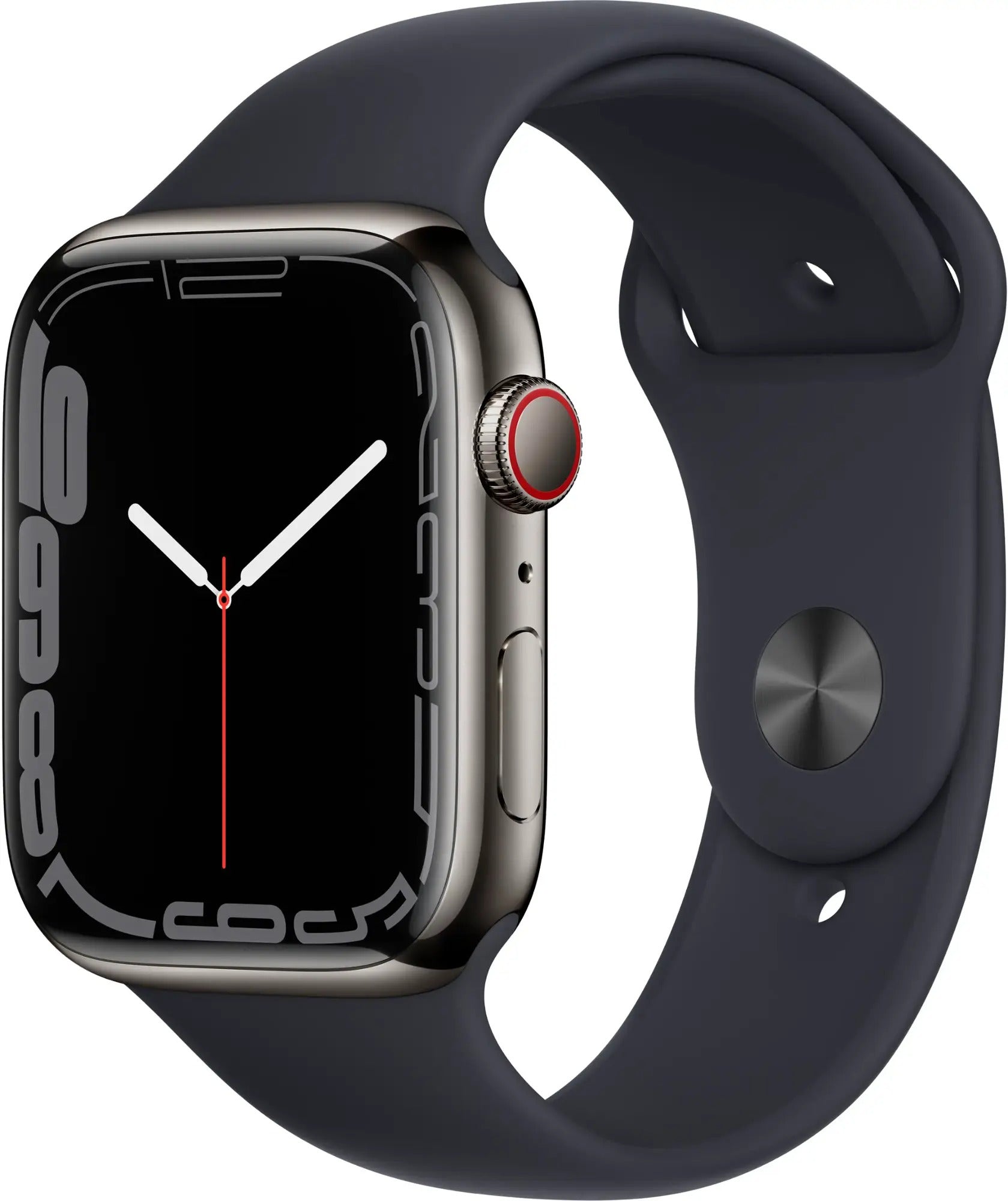 Apple Watch Series 7 (GPS + LTE) 45MM Graphite Stainless Steel Case Midnight Sport Band (Used)