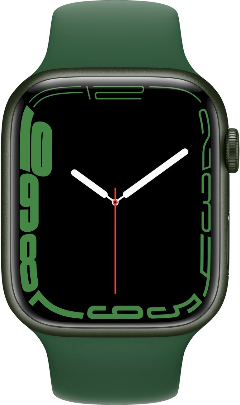 Apple Watch Series 7 (GPS) 45MM Green Aluminum Case Clover Sport Band (Refurbished)